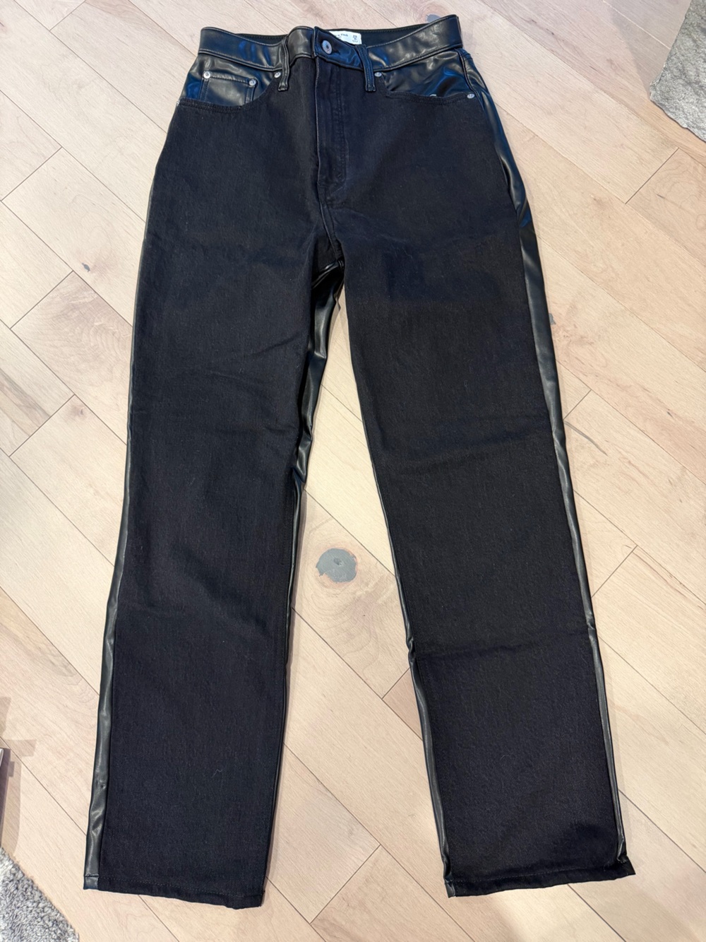 Abercrombie & Fitch Black Jeans/leather